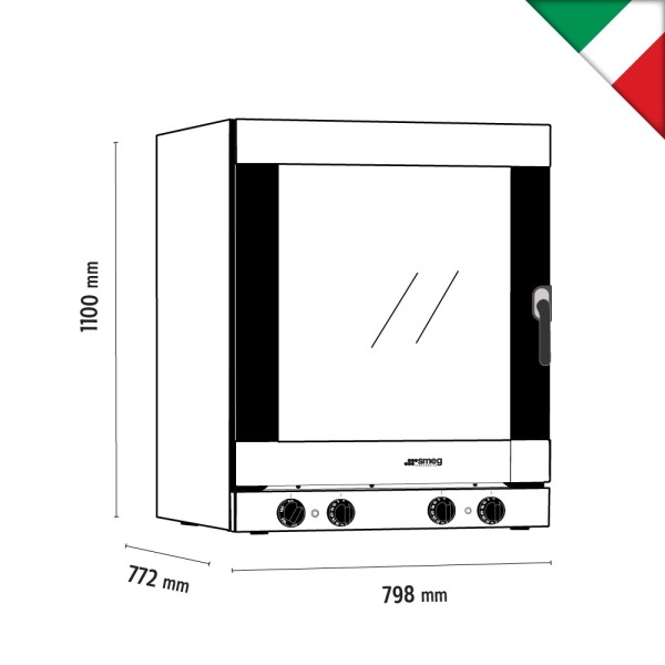 Φούρνος ηλεκτρικός κυκλοθερμικός με υγραντήρα SMEG ALFA1035H-2 Φούρνος ηλεκτρικός κυκλοθερμικός με υγραντήρα SMEG ALFA1035H-2