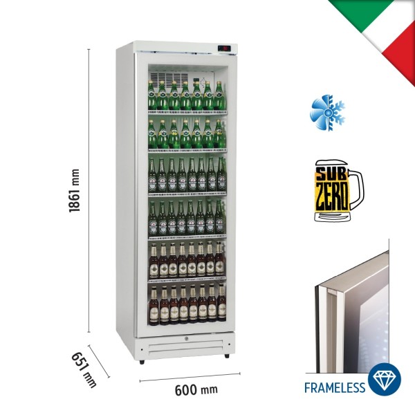 Βιτρίνα μπύρας 380lt KLIMAITALIA ICOOL 401 G WHITE SZ