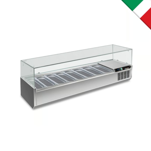 Βιτρίνα επιτραπέζια συντήρησης για 8 GN 1/3 KLIMAITALIA  RWX 1802
