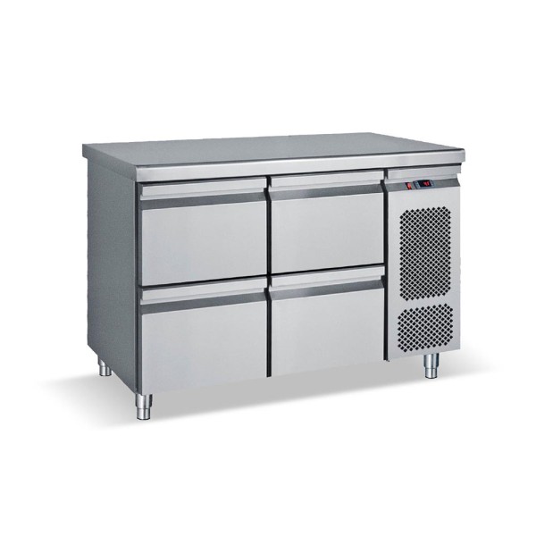 Ψυγείο Πάγκος 124x70x85cm Compact  Με Συρταριέρες GN BAMBASfrost PGC 124 S