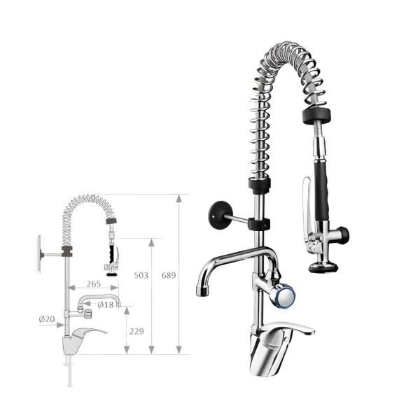 Καταιωνιστήρας περιστροφικός με βρύση  CAFF ZN-4-M/05 MINI