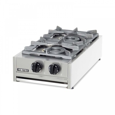 Επιτραπέζια εστία υγραερίου διπλή 14kw με μαντέμι VIMITEX 202M 