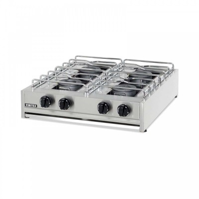 Επιτραπέζια εστία αερίου τετραπλή 28kw με σχάρα χρωμίου VIMITEX Eurochef 204S