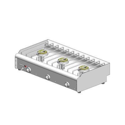 Εστία υγραερίου ψαροταβέρνας τριπλή επιτραπέζια VISVARDIS KGL360S N Εστία υγραερίου ψαροταβέρνας τριπλή επιτραπέζια VISVARDIS KGL360S N